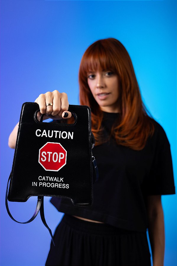 Bag Caution Black Stop