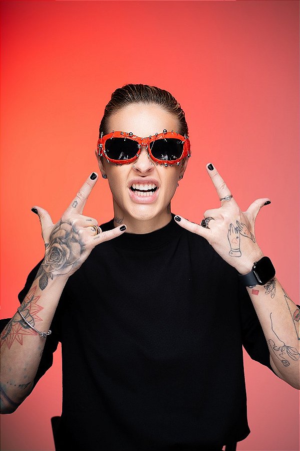 Óculos Sassy Punk Vermelho