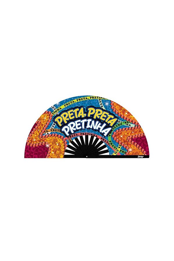 Leque Bambu Premium Preta Preta Pretinha A/C