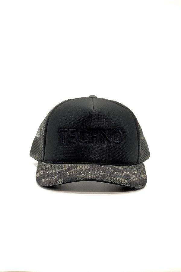 Boné Party ON Trucker Techno Allblack