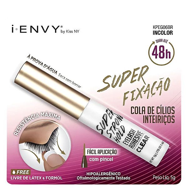 Cola para Cílios i-Envy Super Fixação 48h Incolor - Kiss NY
