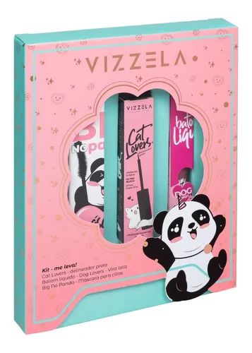 Kit me Leva! Rímel Big + Delineador Preto + Batom Vira Lata - Vizzela