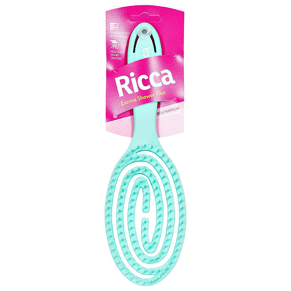 Escova Shower Flex Turquesa - Ricca
