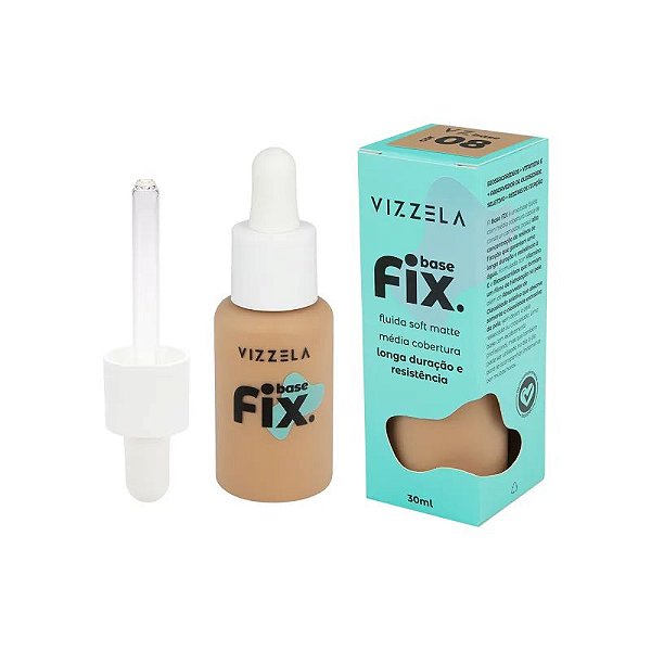 Base Fix Fluida Soft Matte Cor 08 - Vizzela