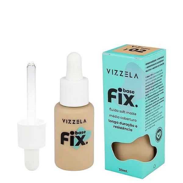 Base Fix Fluida Soft Matte Cor 02 - Vizzela