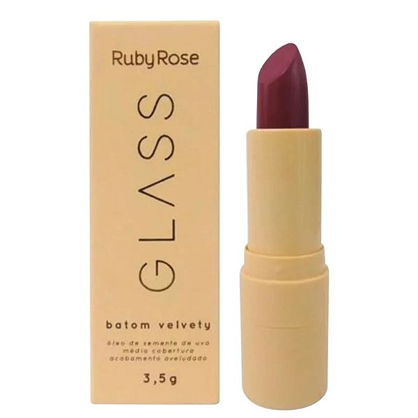 Batom Velvety Glass BG05 - Ruby Rose