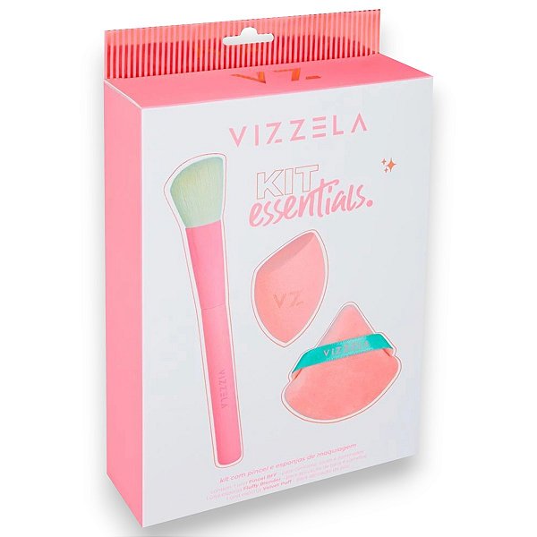 Kit de Pincel e Esponjas de Maquiagem Essentials - Vizzela