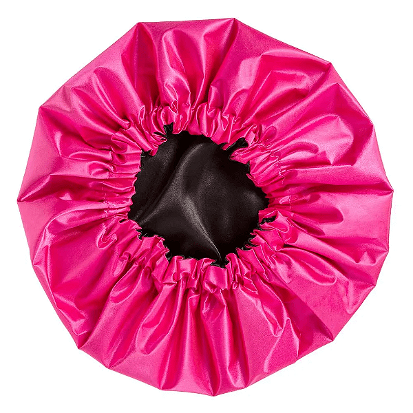 Touca de Cetim Dupla Face Rosa - Ricca