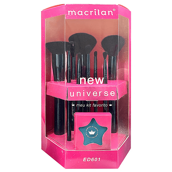 Kit com 9 Pincéis New Universe ED601 - Macrilan