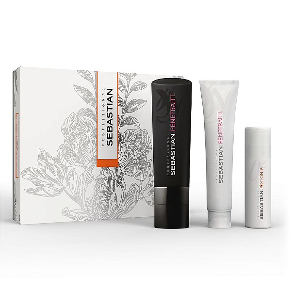 Kit Penetraitt Shampoo + Máscara Capilar + Potion 9 - Sebastian