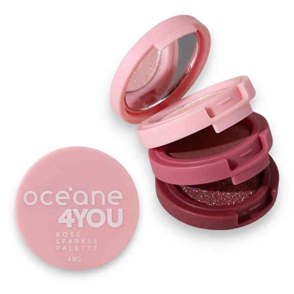 Trio de Sombras Rose Sparkle Palette 4you - Océane