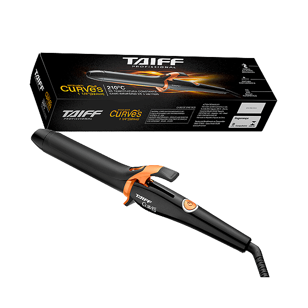 Modelador de Cachos Curves 32mm 210ºC Bivolt - Taiff