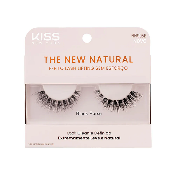 Cílios Postiços The New Natural Black Purse - Kiss NY