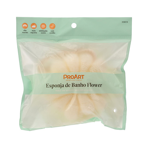 Esponja De Banho Flower Branca - Proart