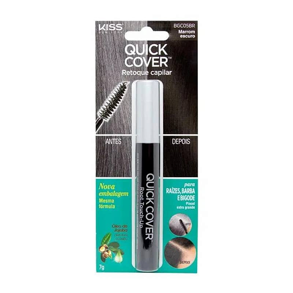 Mascara Retoque Capilar Quick Marrom Escuro - Kiss NY