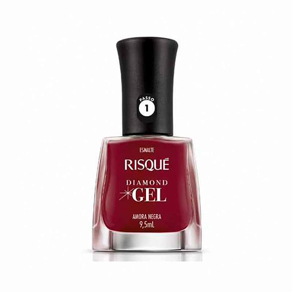 Esmalte Diamond Gel Amora Negra - Risque