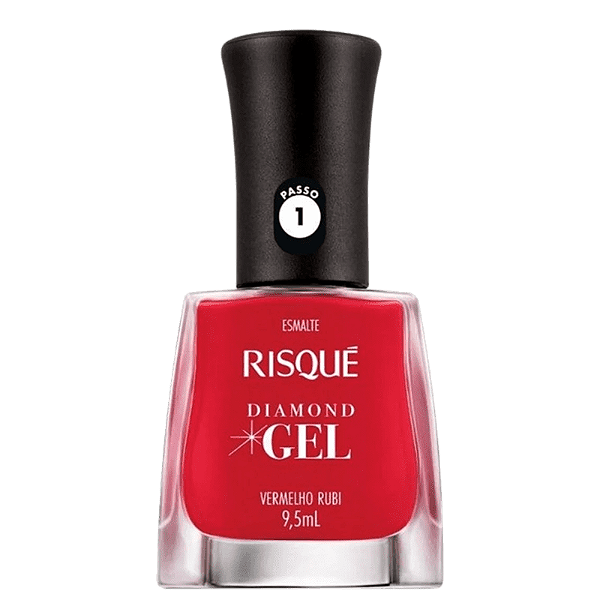 Esmalte Diamond Gel Vermelho Rubi - Risque