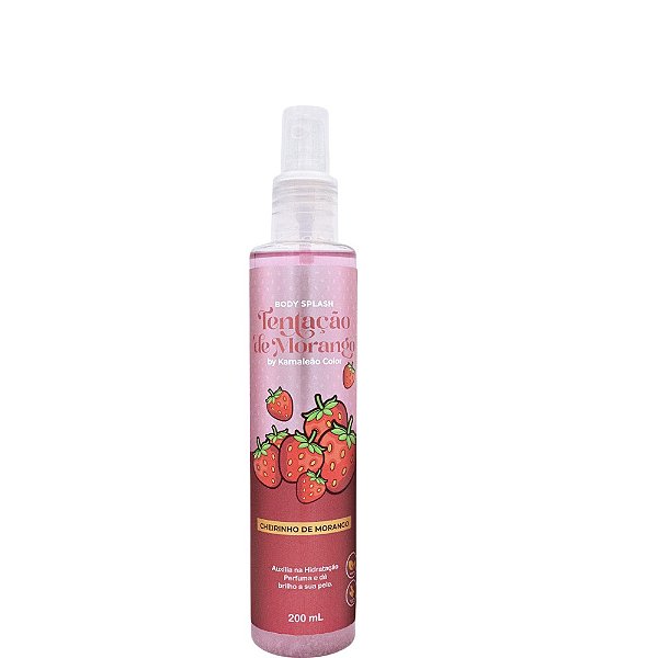 Body Splash Tentação De Morango 200ml - Kamaleão Color