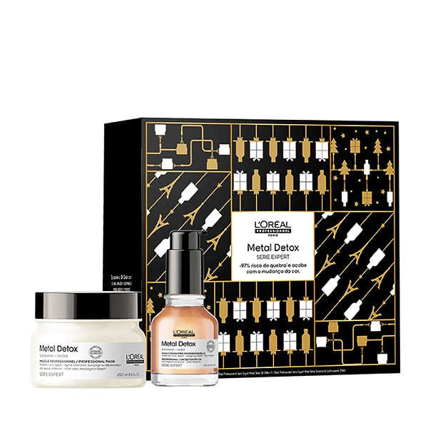Kit Mascara Metal Detox 250ml + Óleo Metal Detox 50ml - Loreal Professionnel