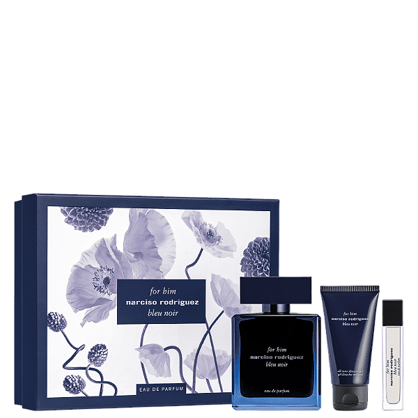 Perfume For Him Bleu Noir EDP 100ml + Hidratante + Travel Size - Narciso Rodriguez
