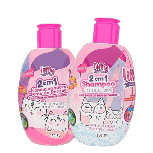 Kit Shampoo E Condicionador Feminino L105 - Lilly Cute Cat