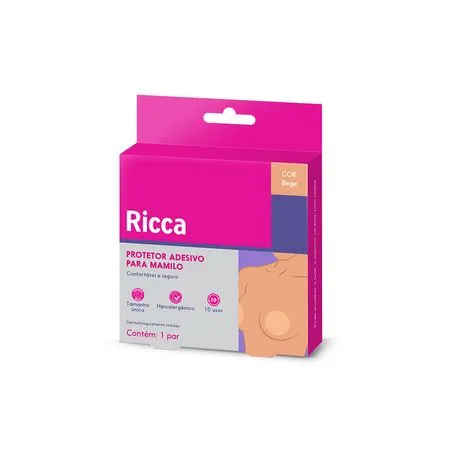 Adesivo Para Proteção De Mamilos Reutilizavél Bege - Ricca