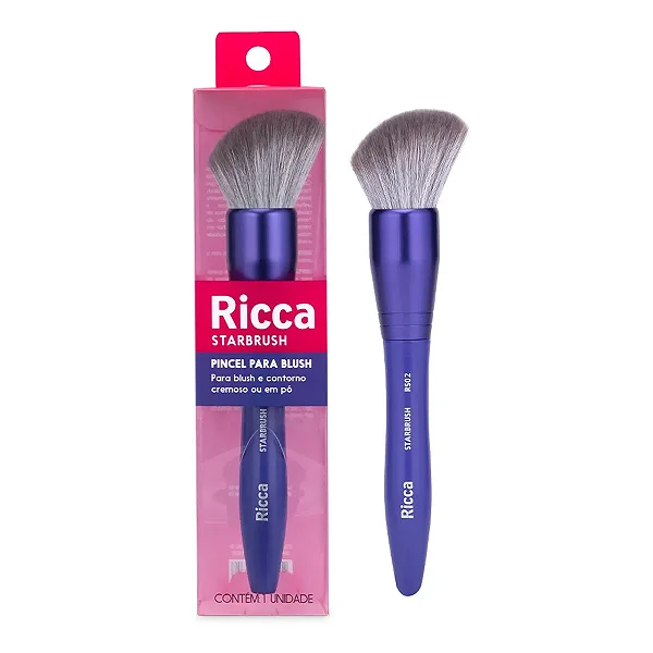 Pincel Para Blush Chanfrado Starbrush RS02 - Ricca