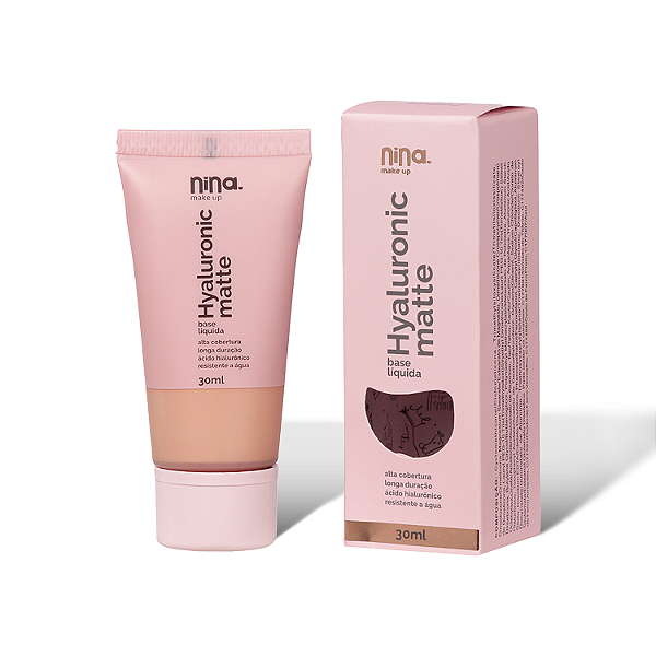 Base Líquida Hyaluronic Matte Cor 2.5 - Nina Makeup