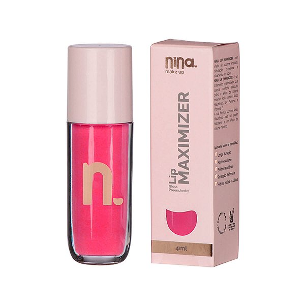 Gloss Preenchedor Lip Maximizer Framboesa - Nina Makeup