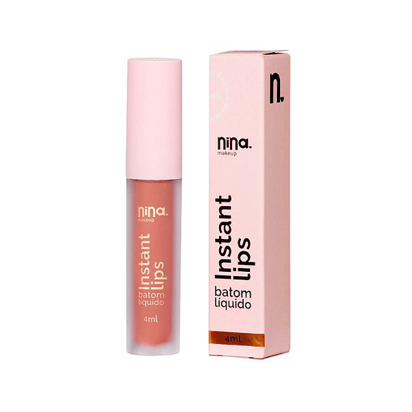 Batom Líquido Matte Instant Lips Essência - Nina Makeup