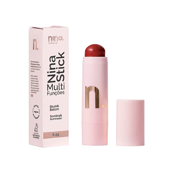 Stick Face Multifunções Light Rouge - Nina Makeup