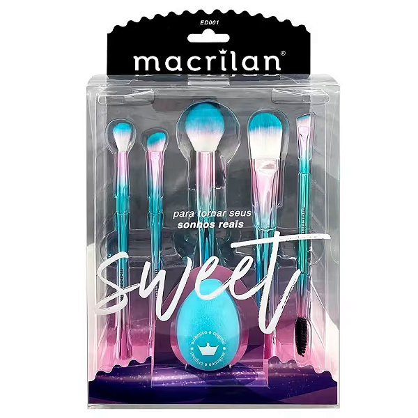 Kit Com 5 Pinceis Sweet - Macrilan