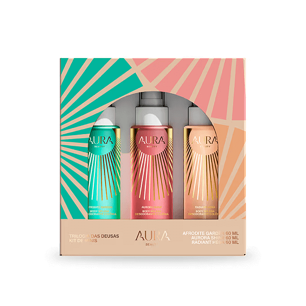 Kit 3 Body Splash Trilogia das Deusas 60ml - Aura Beauty