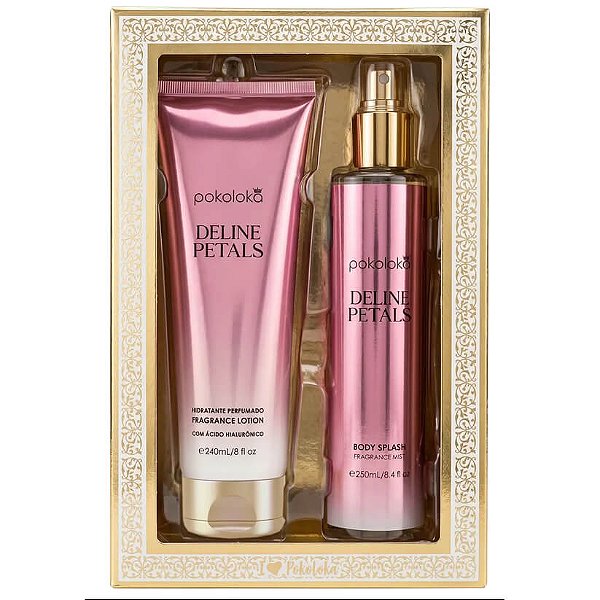 Kit Hidratante + Body Splash Deline Petals 240ml - Pokoloka