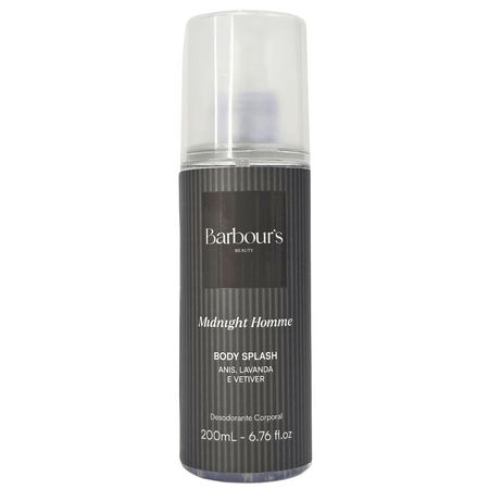 Body Splash Masculino Midnight Homme  200ml - Barbours Beauty