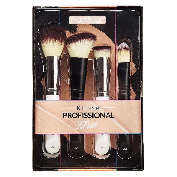 Kit Pincel para Face 4pç - Macrilan