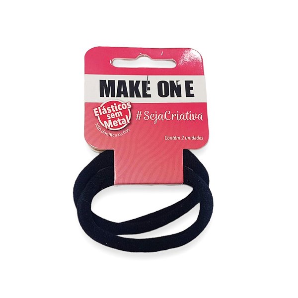 Elástico para Cabelo Make One Sem Metal 2 pçs