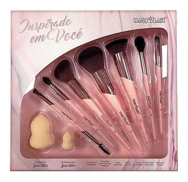 Kit Pincel Inspirado em Você 9 Pç - Macrilan