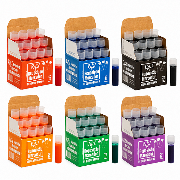 Refil Carinon Mix para Marcador Pilot V-Board Master – 12 Unidades