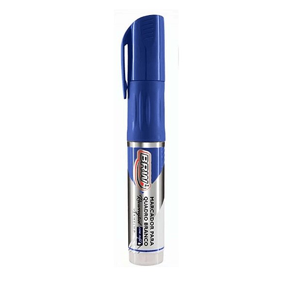 1 Pincel Caneta Marcador Para Quadro Branco Recarregável com Refil Brw