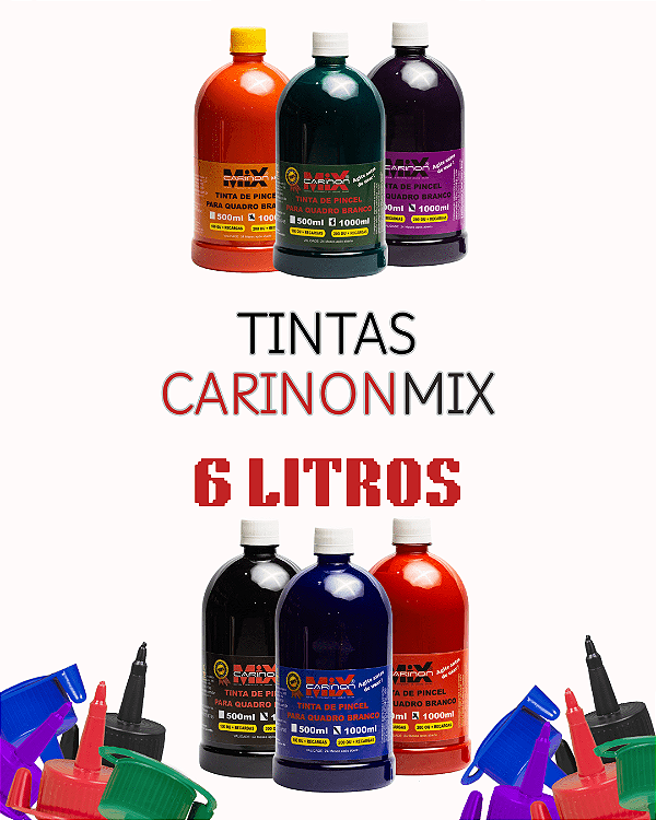 Combo Frascos de Tinta CarinonMix - 6 LITROS