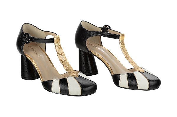 Sapato Catarina Preto e Branco