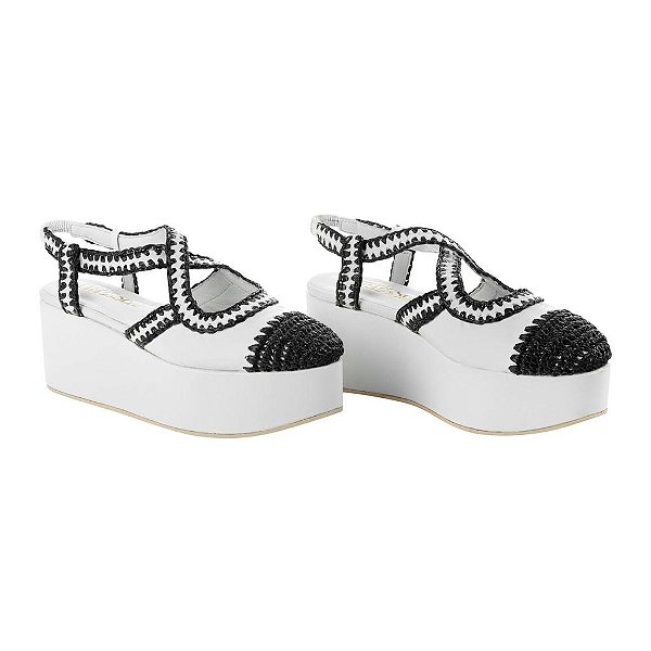 Espadrille Noronha Preto e Off-White