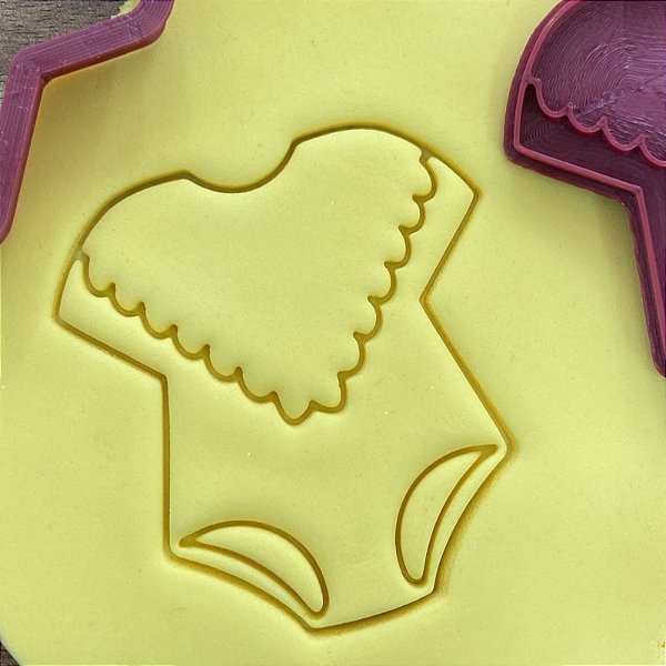 Cortador Marcador Biscoito Pasta Body Bebê Babado