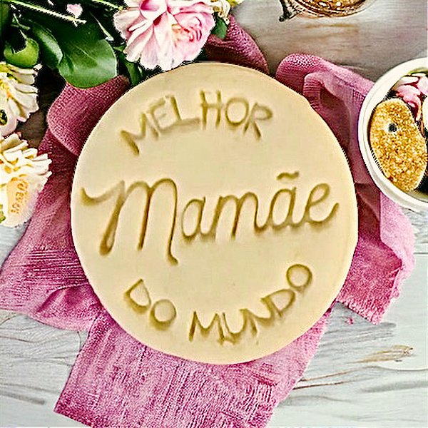 Cortador Marcador Biscoito Frase Melhor Mãe do Mundo
