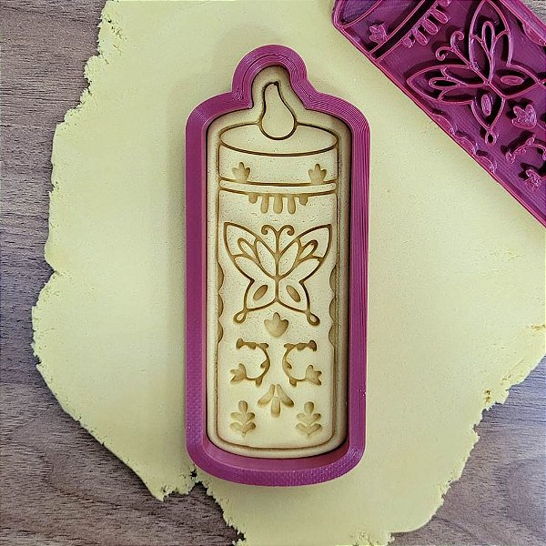 Cortador Biscoito Vela Encanto Carimbo Borboleta