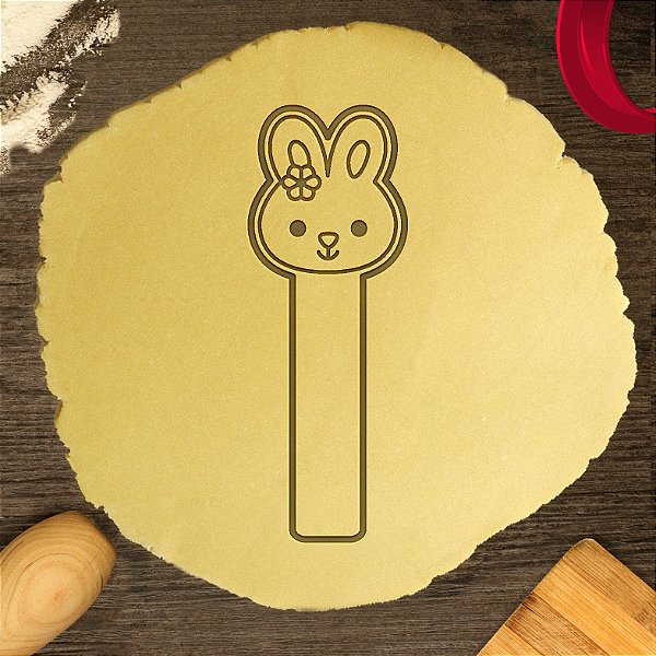 Cortador Páscoa Stick Coelha Marcador Menina Fofura