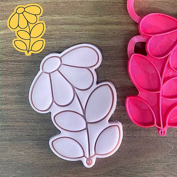 Cortador Marcador Flor de Lado Pétalas Grandes