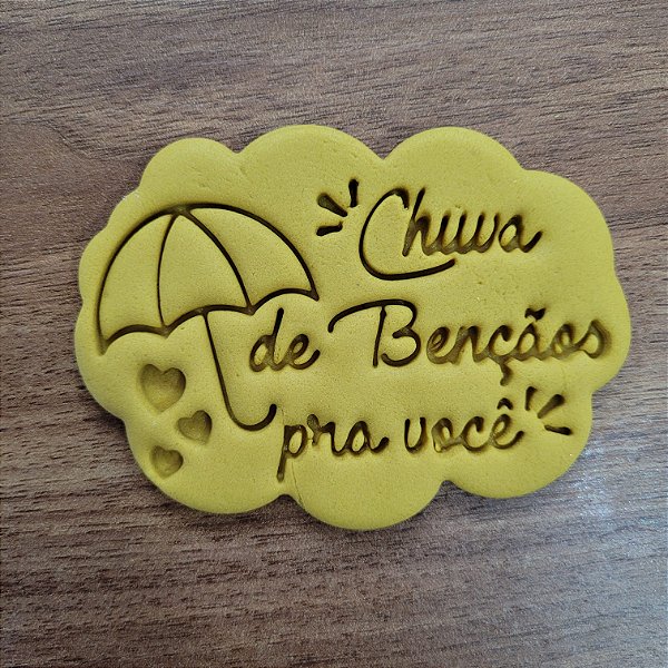Cortador Marcador Nuvem Chuva de Bençãos Pra Você