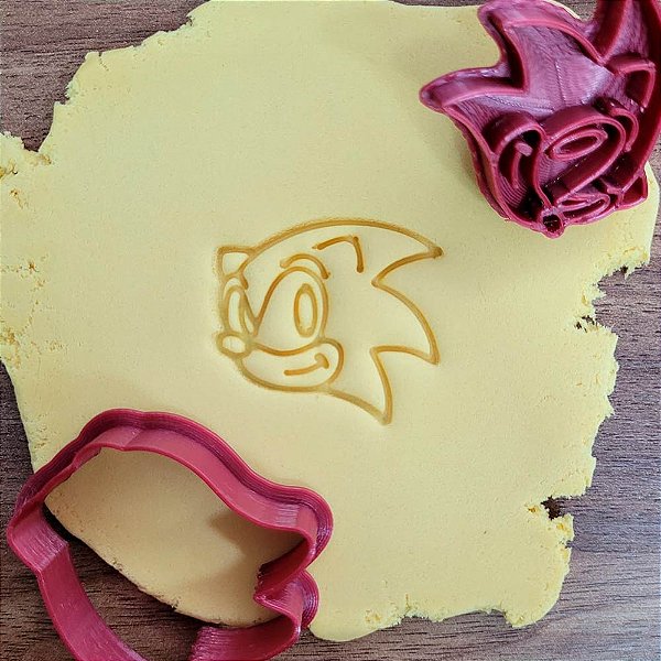 Cortador Marcador Cabeça Ouriço Sonic Game Infantil